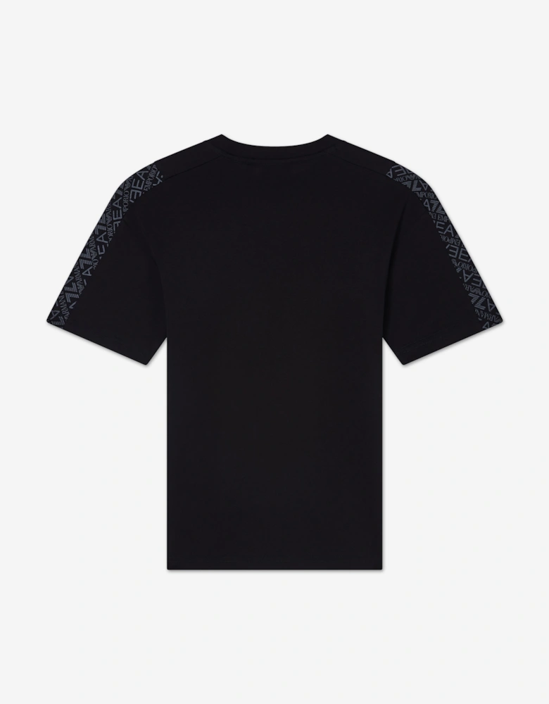 Emporio Armani Boys Monogram Logo T-Shirt in Black