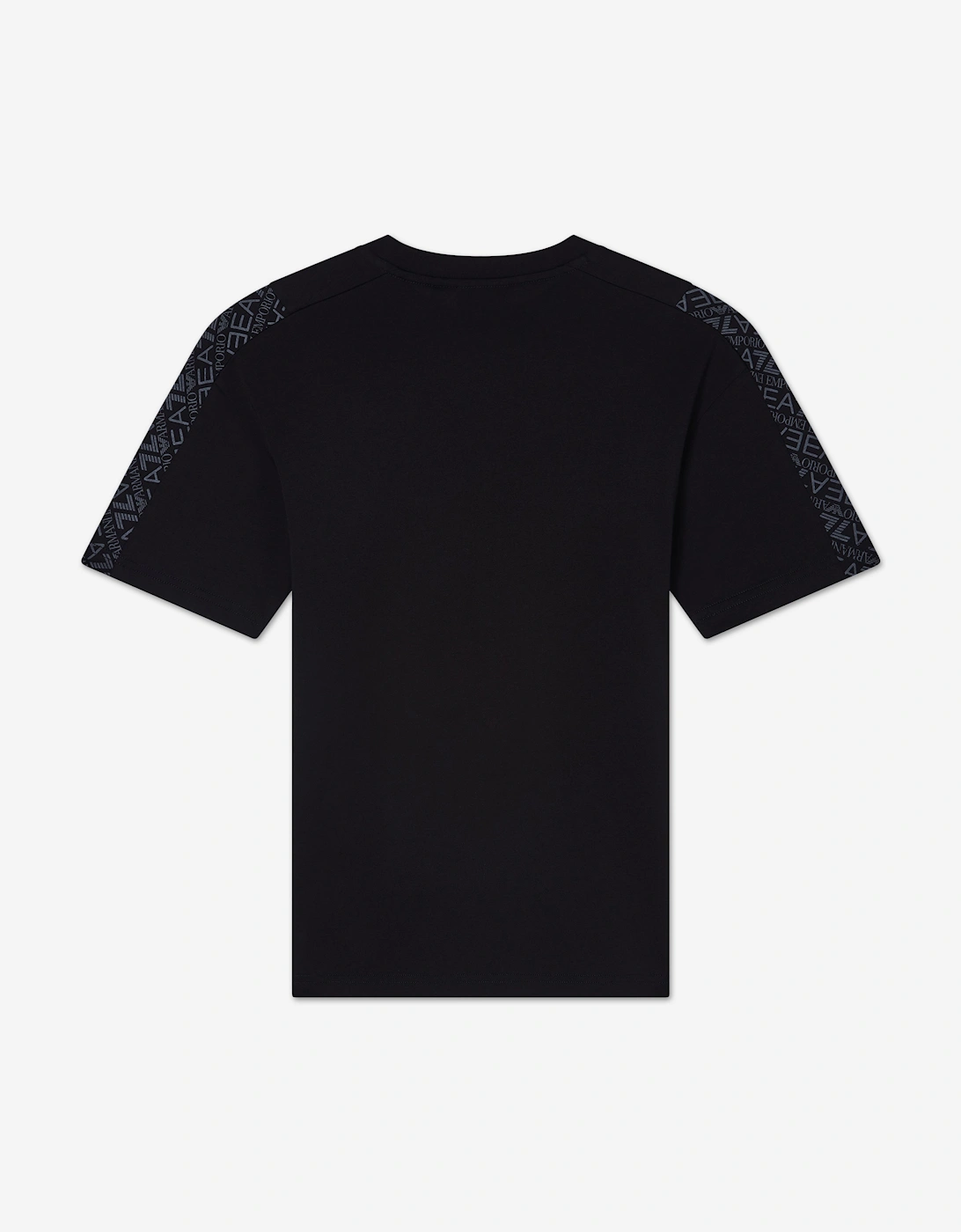 Emporio Armani Boys Monogram Logo T-Shirt in Black