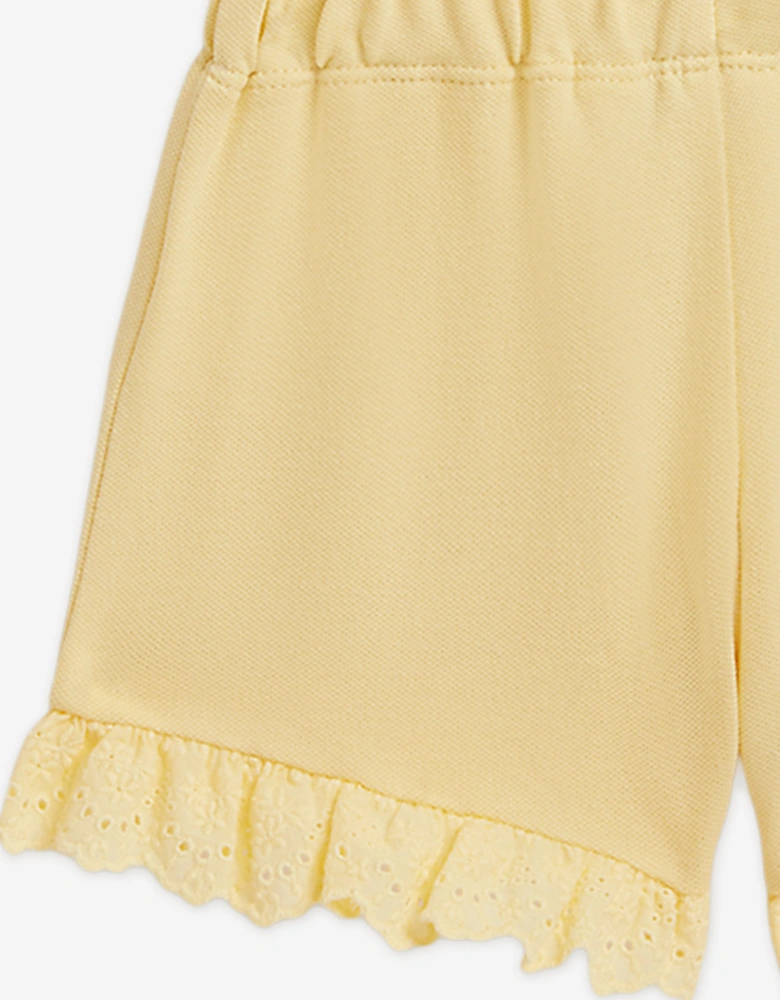 Baby Girls Logo Short Set in Yellow
