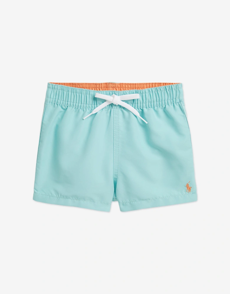 Baby Boys Logo Swim Shorts in Blue