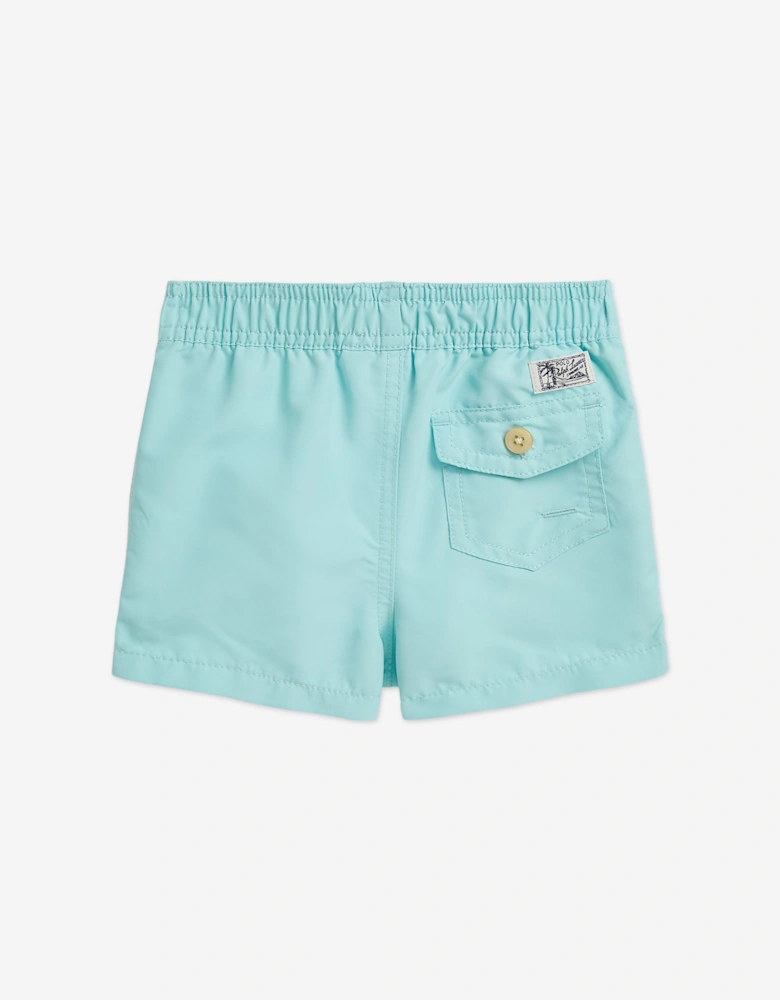 Baby Boys Logo Swim Shorts in Blue