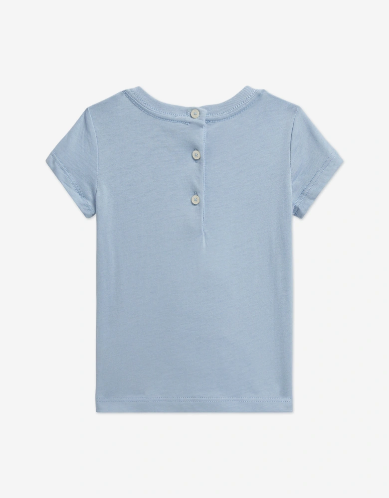 Baby Girls Polo Bear T-Shirt in Blue