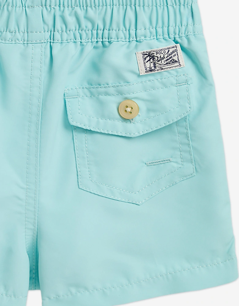Baby Boys Logo Swim Shorts in Blue