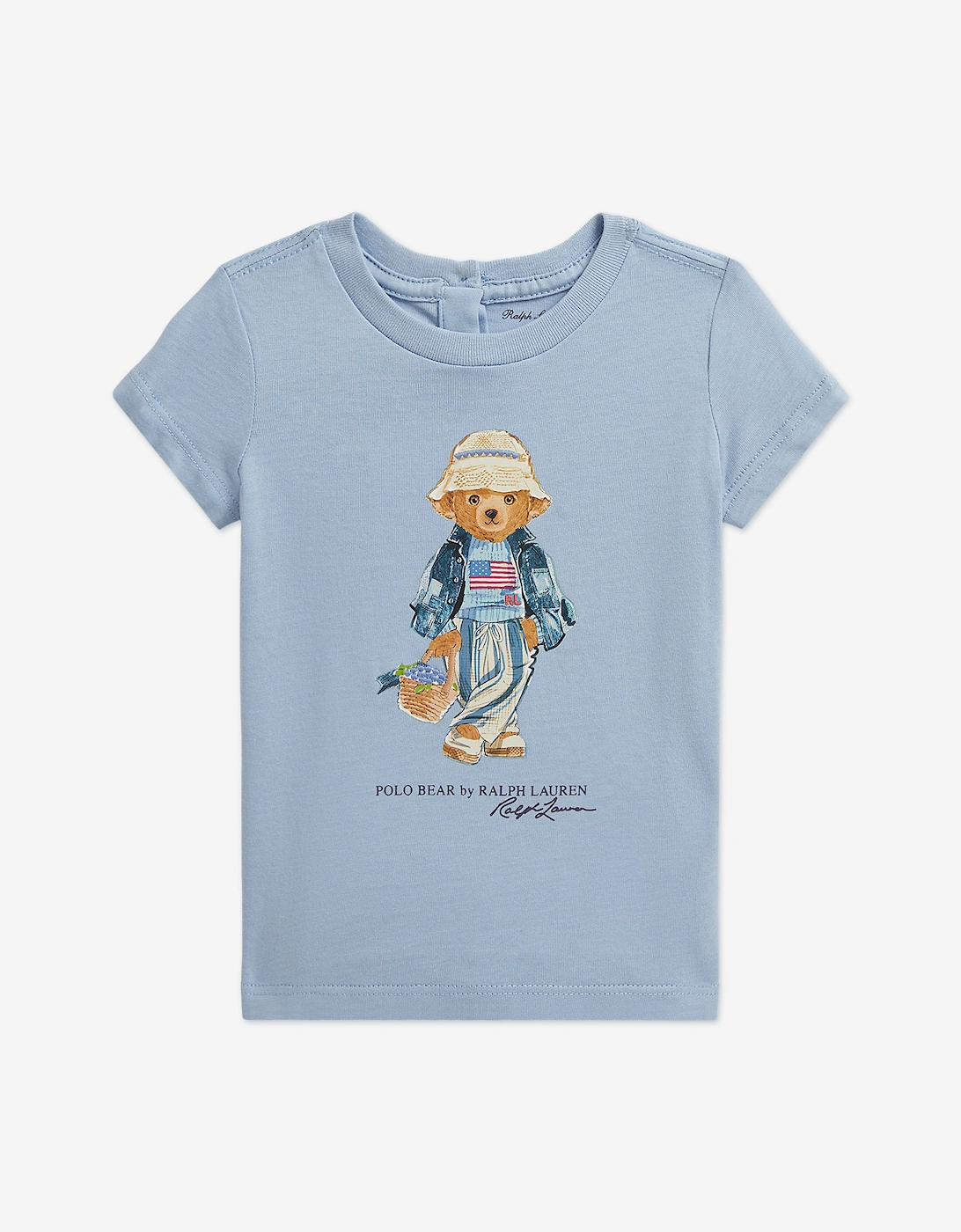 Baby Girls Polo Bear T-Shirt in Blue, 5 of 4