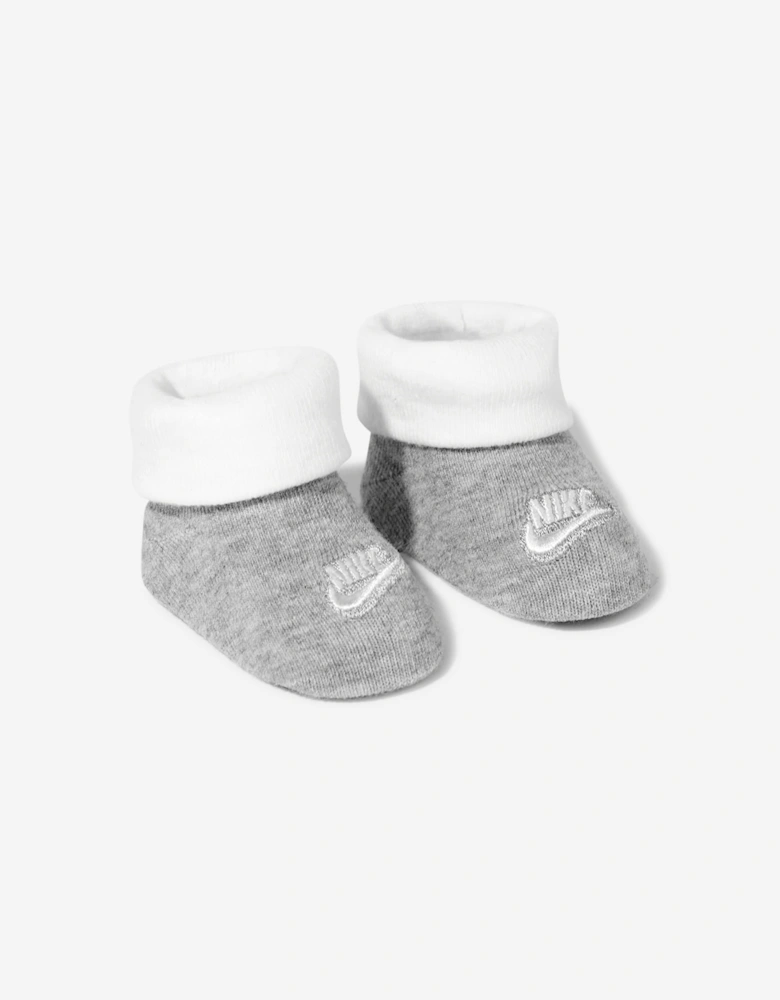 Baby Boys Futura Hat and Bootie Set in Grey