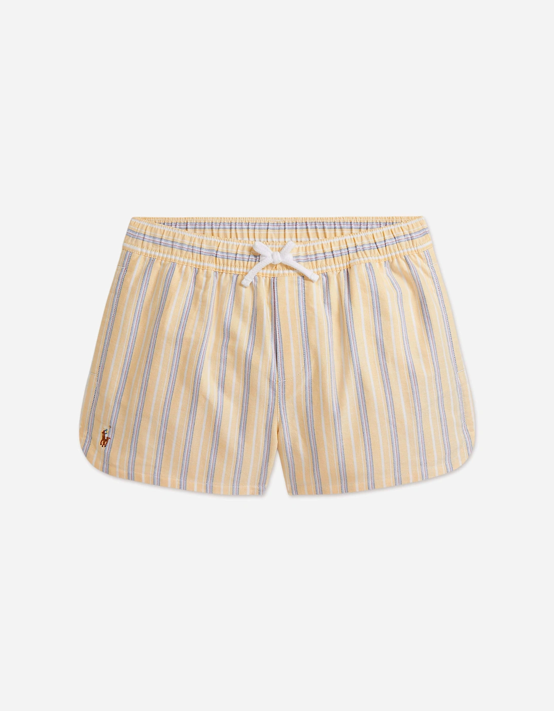 Girls Striped Oxford Shorts in Yellow, 5 of 4