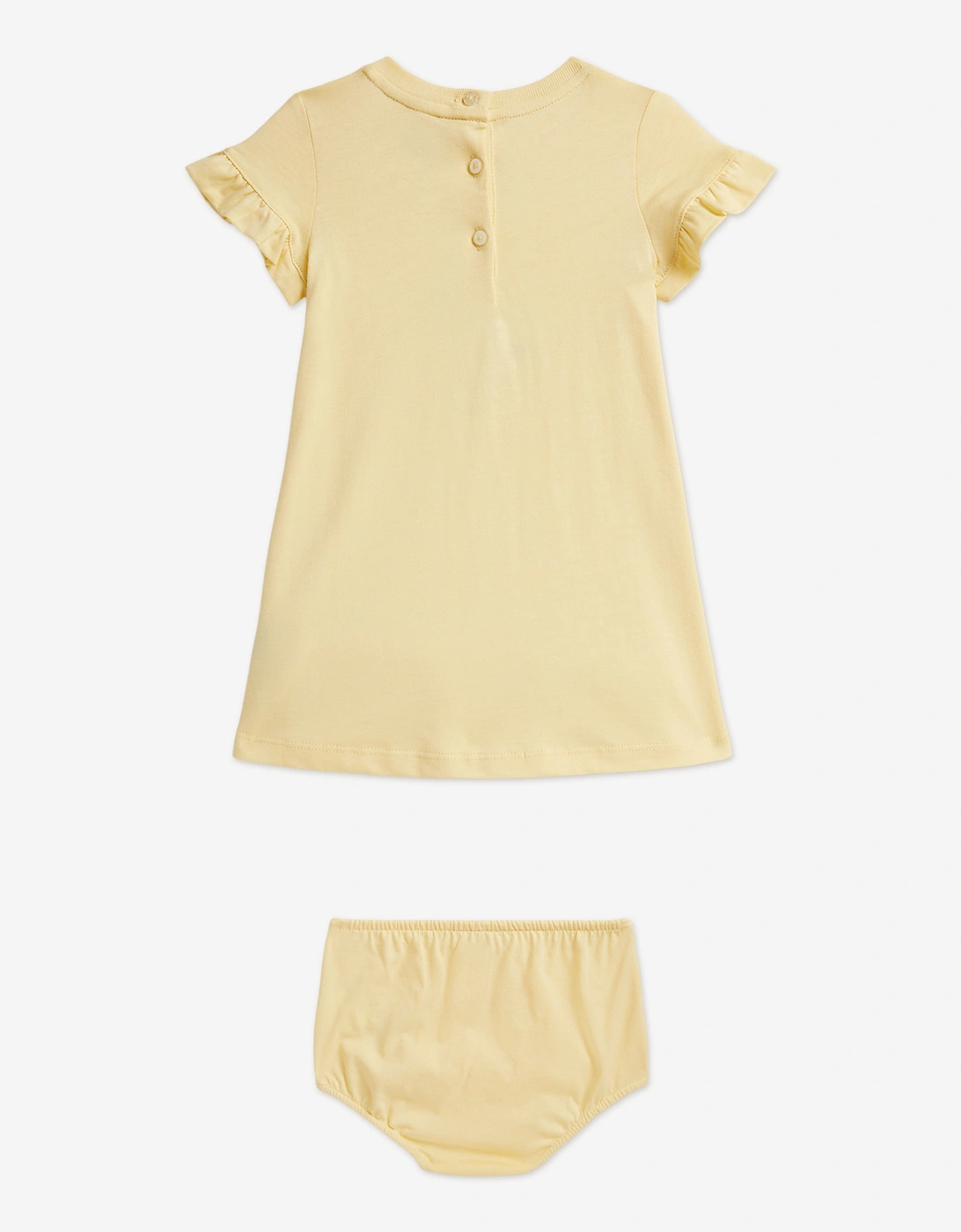 Baby Girls Polo Bear Jersey Dress in Yellow