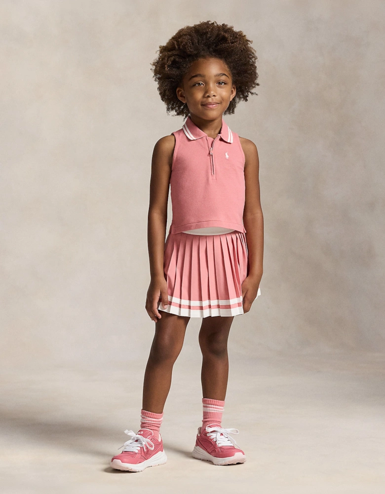 Girls Pleated Skort in Pink