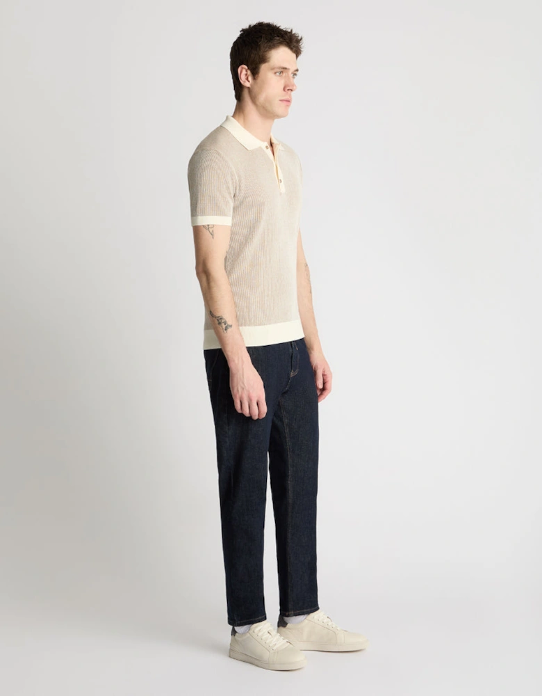 Knitted Polo 58838 92 Beige