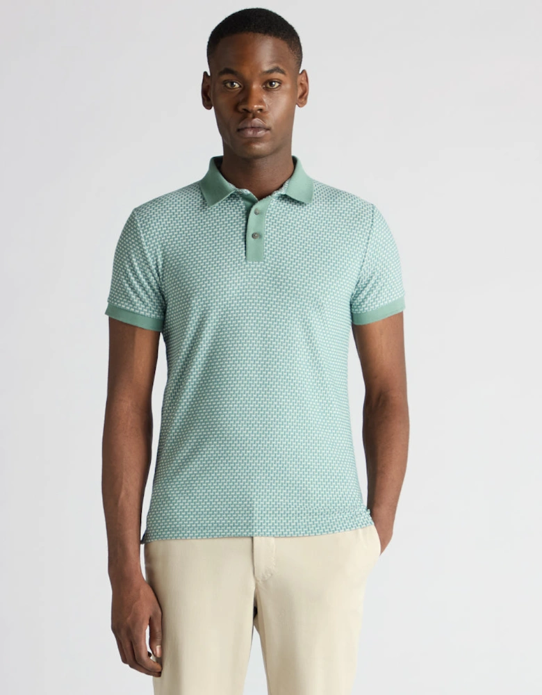 Patterned Jaquard Polo 33 Green