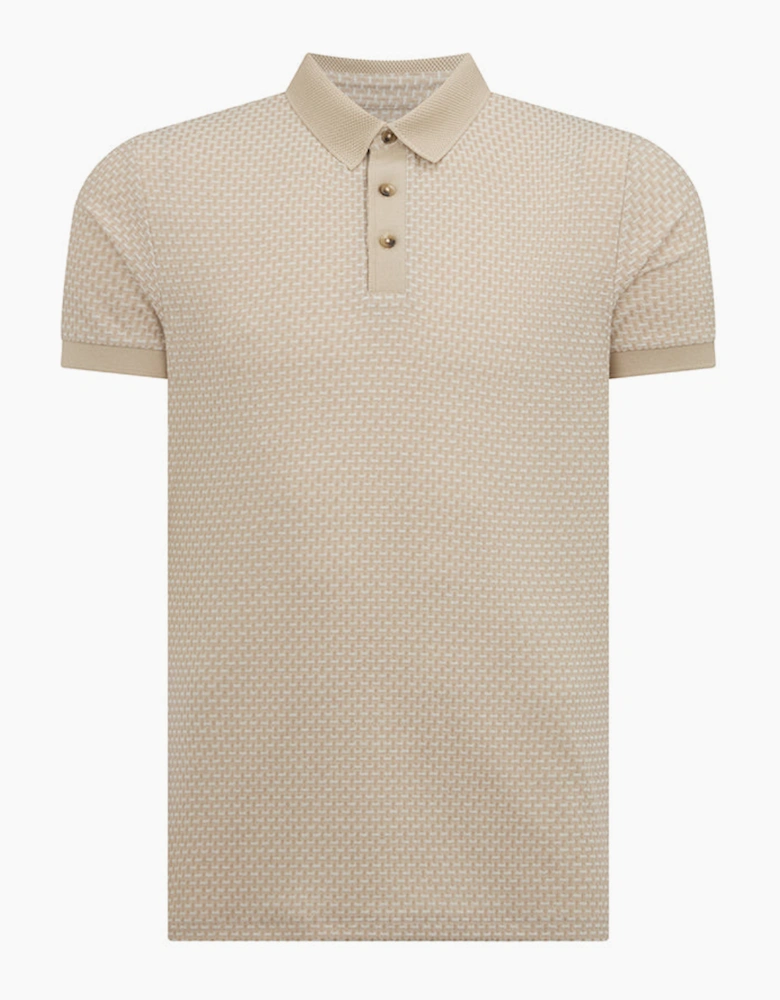 Patterned Jaquard Polo 92 Beige