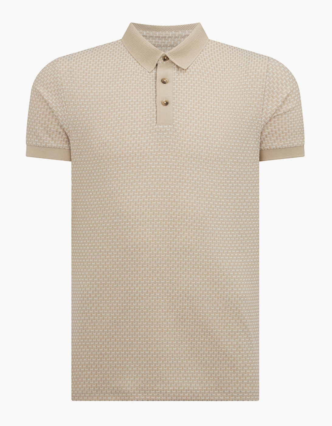 Patterned Jaquard Polo 92 Beige, 3 of 2