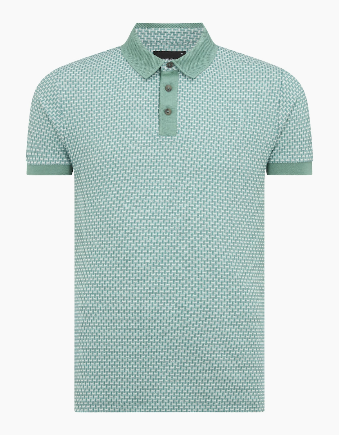 Patterned Jaquard Polo 33 Green, 3 of 2