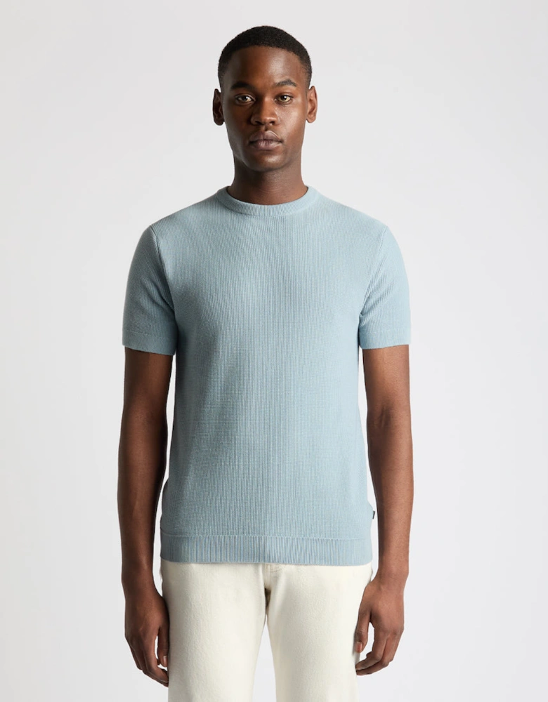 Knitted T-Shirt 22 Blue