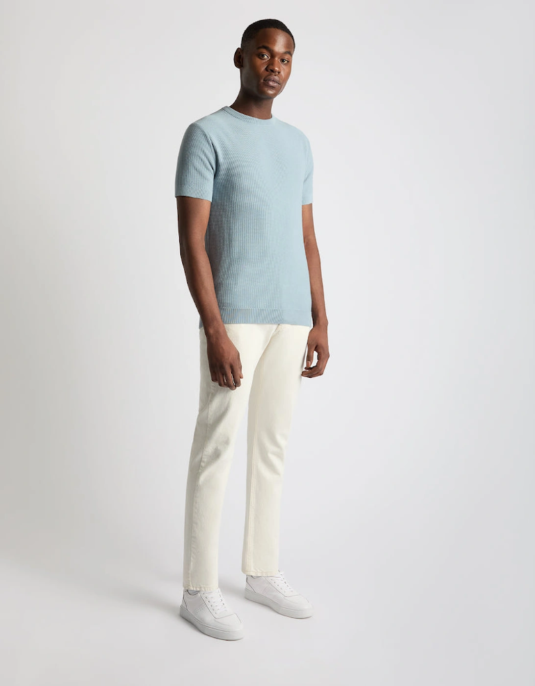 Knitted T-Shirt 22 Blue