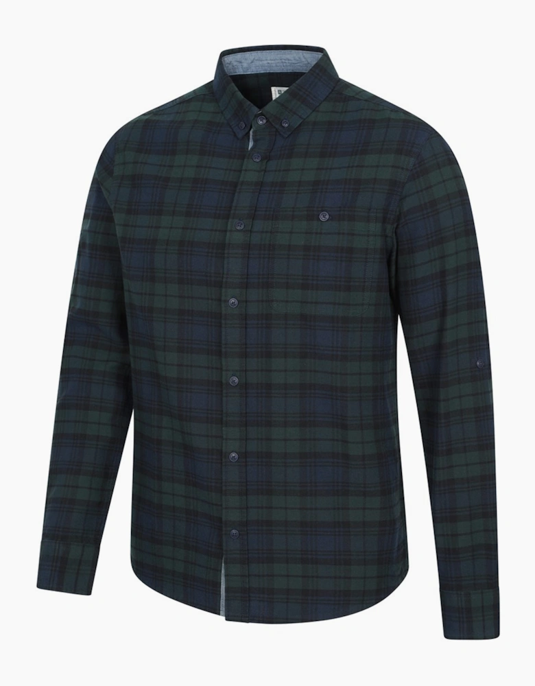 Mountain Warehouse Mens Driftwood Checked Organic Shirt
