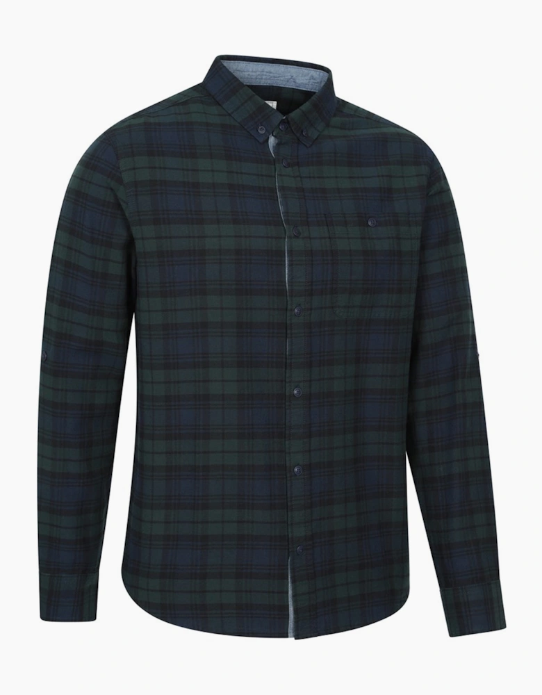 Mountain Warehouse Mens Driftwood Checked Organic Shirt