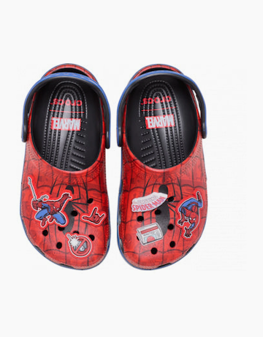 Crocs Spiderman Web Unisex Adults Clogs Multi - Red/Red - Size: 8