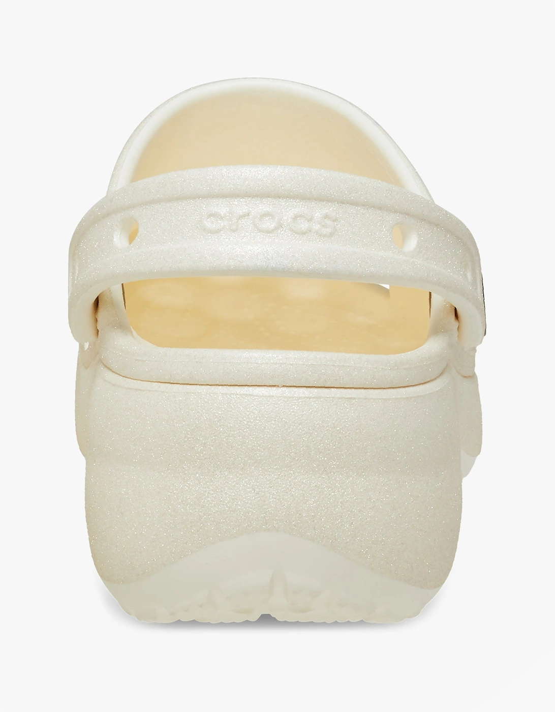 CLASSIC PLATFORM GLITTER Womens Clogs Chalk