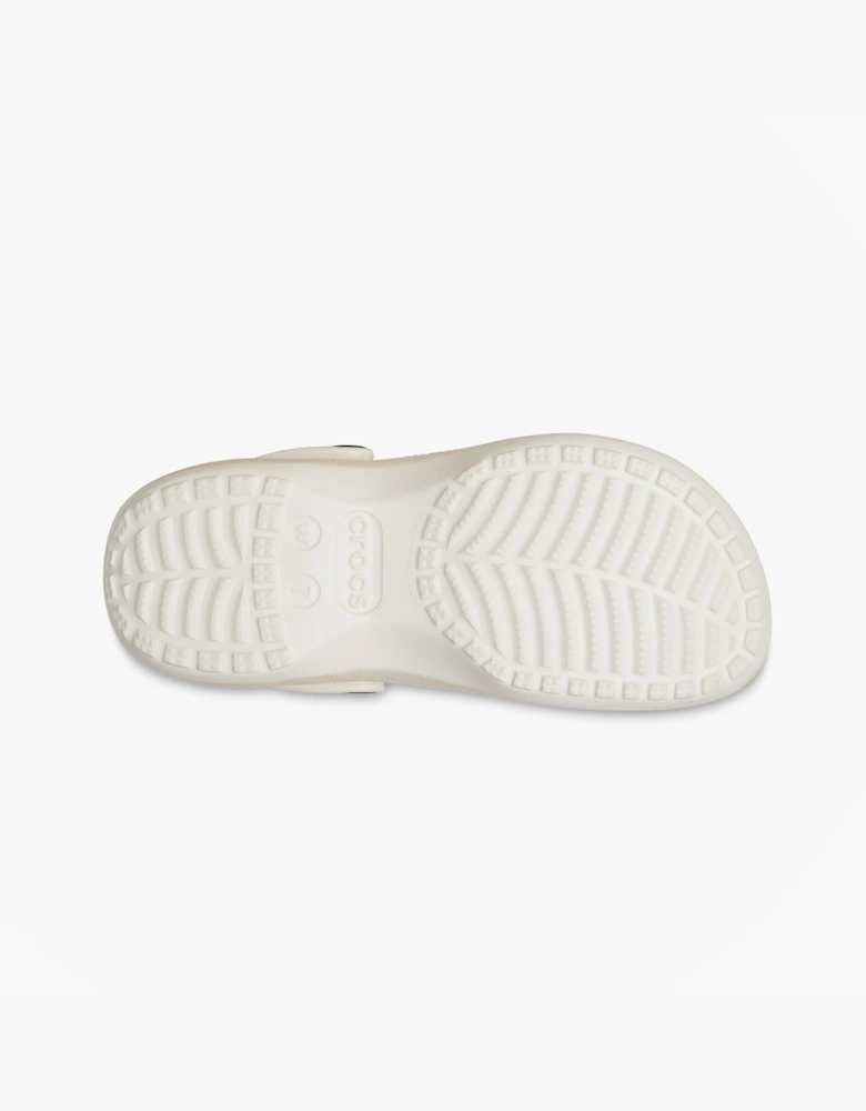 CLASSIC PLATFORM GLITTER Womens Clogs Chalk