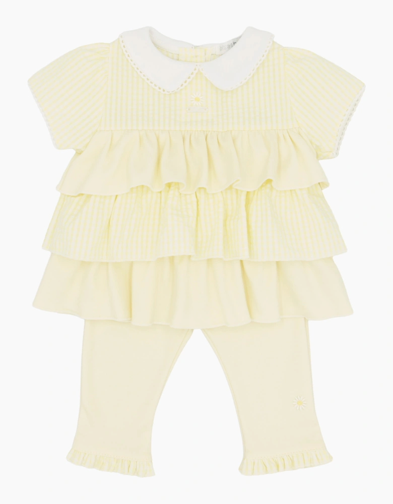 Girls Lemon Yellow Jersey Legging Set