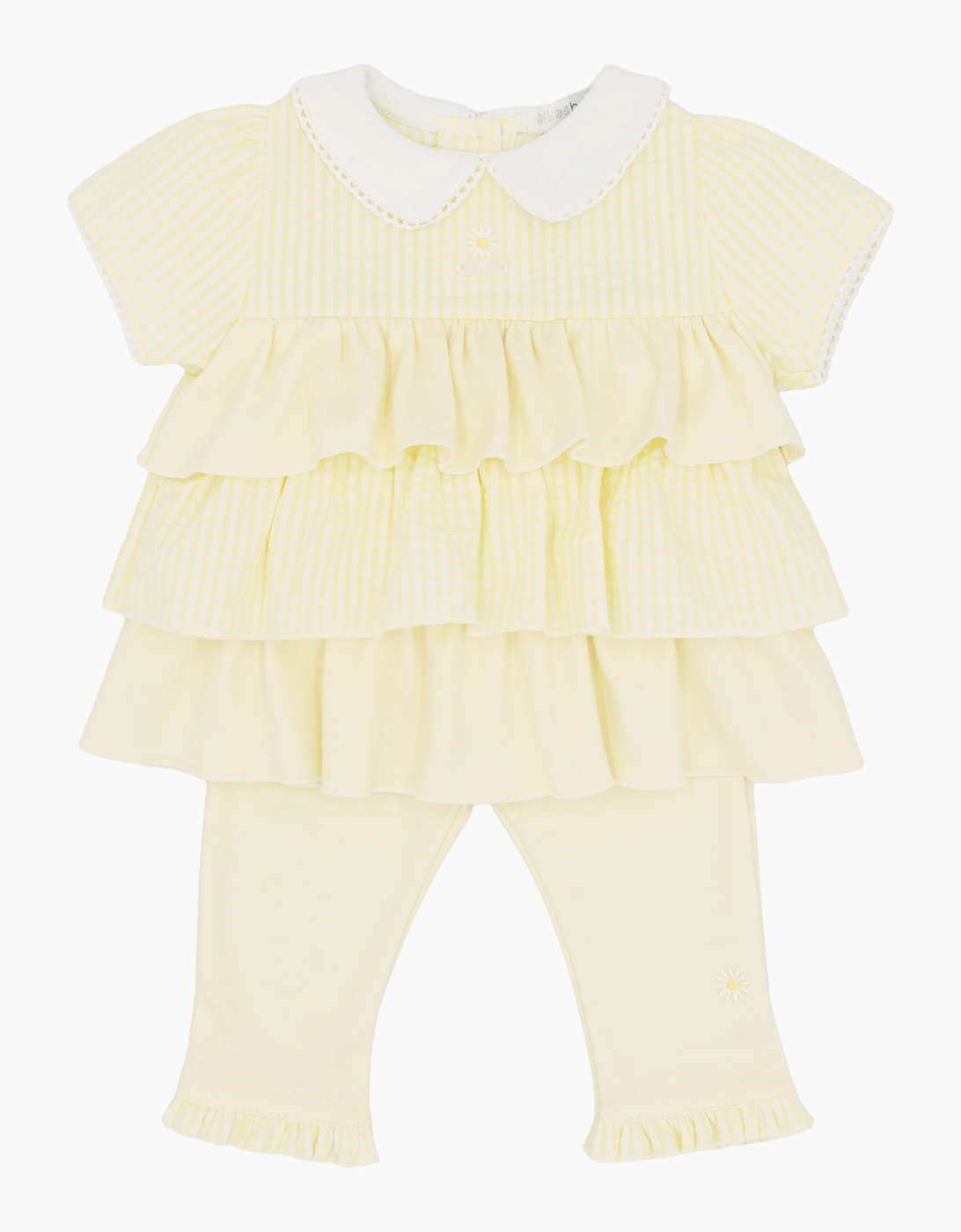 Girls Lemon Yellow Jersey Legging Set, 3 of 2