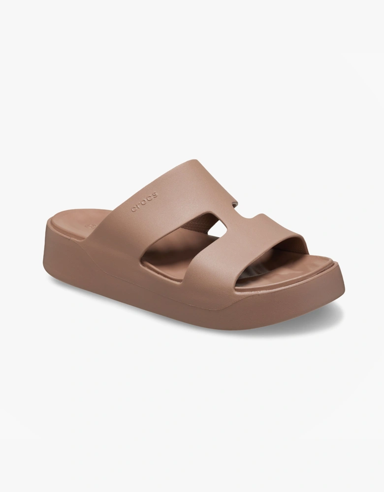 GETAWAY PLATFORM Womens Sliders Latte