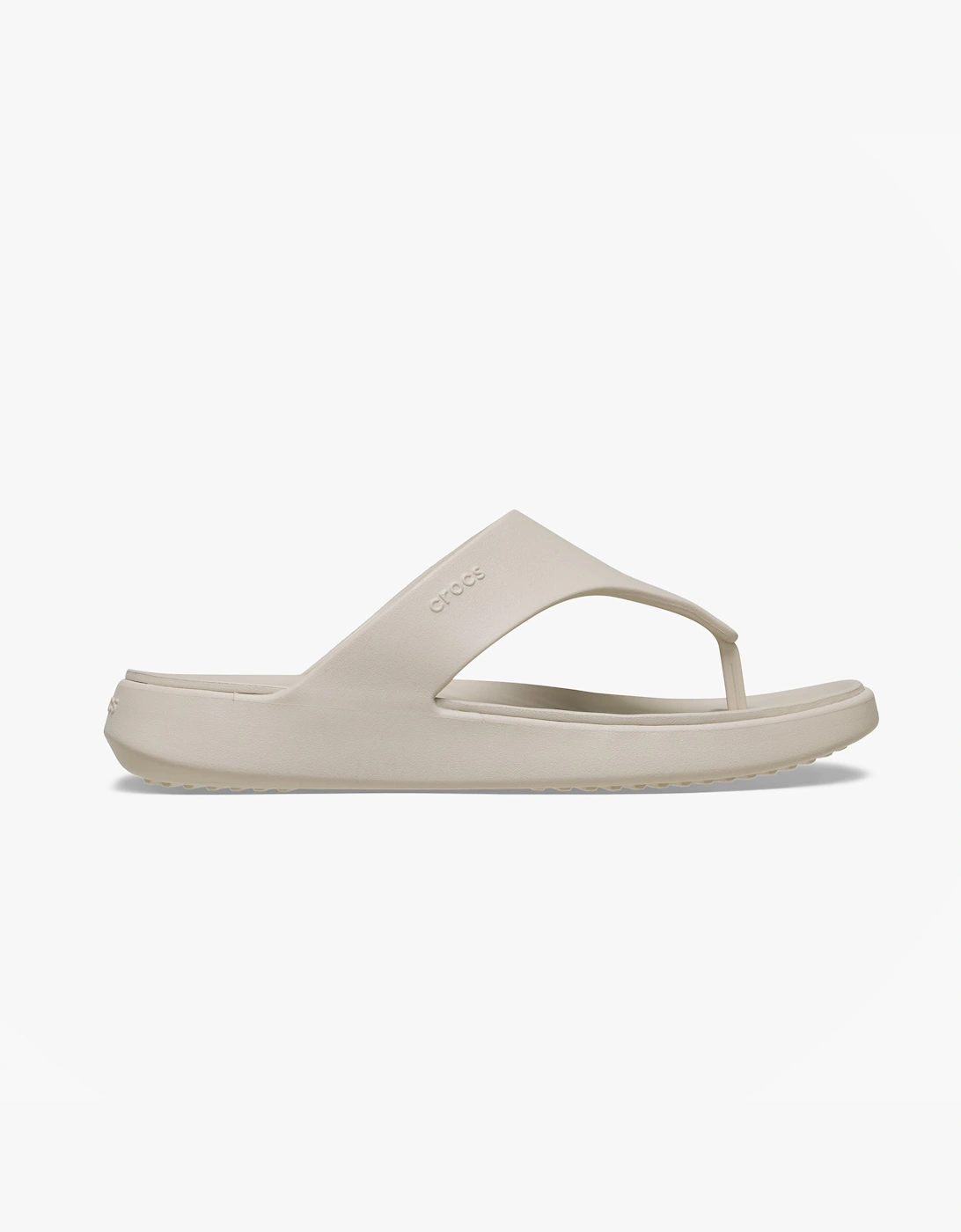 Women's Crocs GETAWAY TRIANGLE FLIP Womens Flip-flops Frappe - White - Size: 7