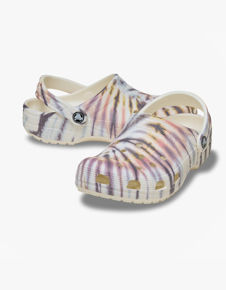 CLASSIC TIE DYE Unisex Adults Clogs Chalk/Multi