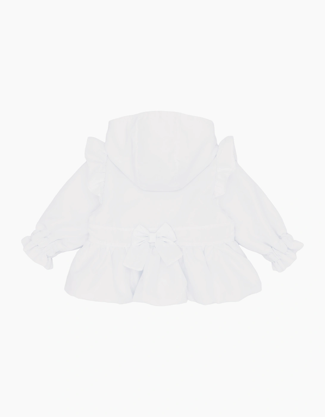 Girls White Soft Cotton Summer Jacket
