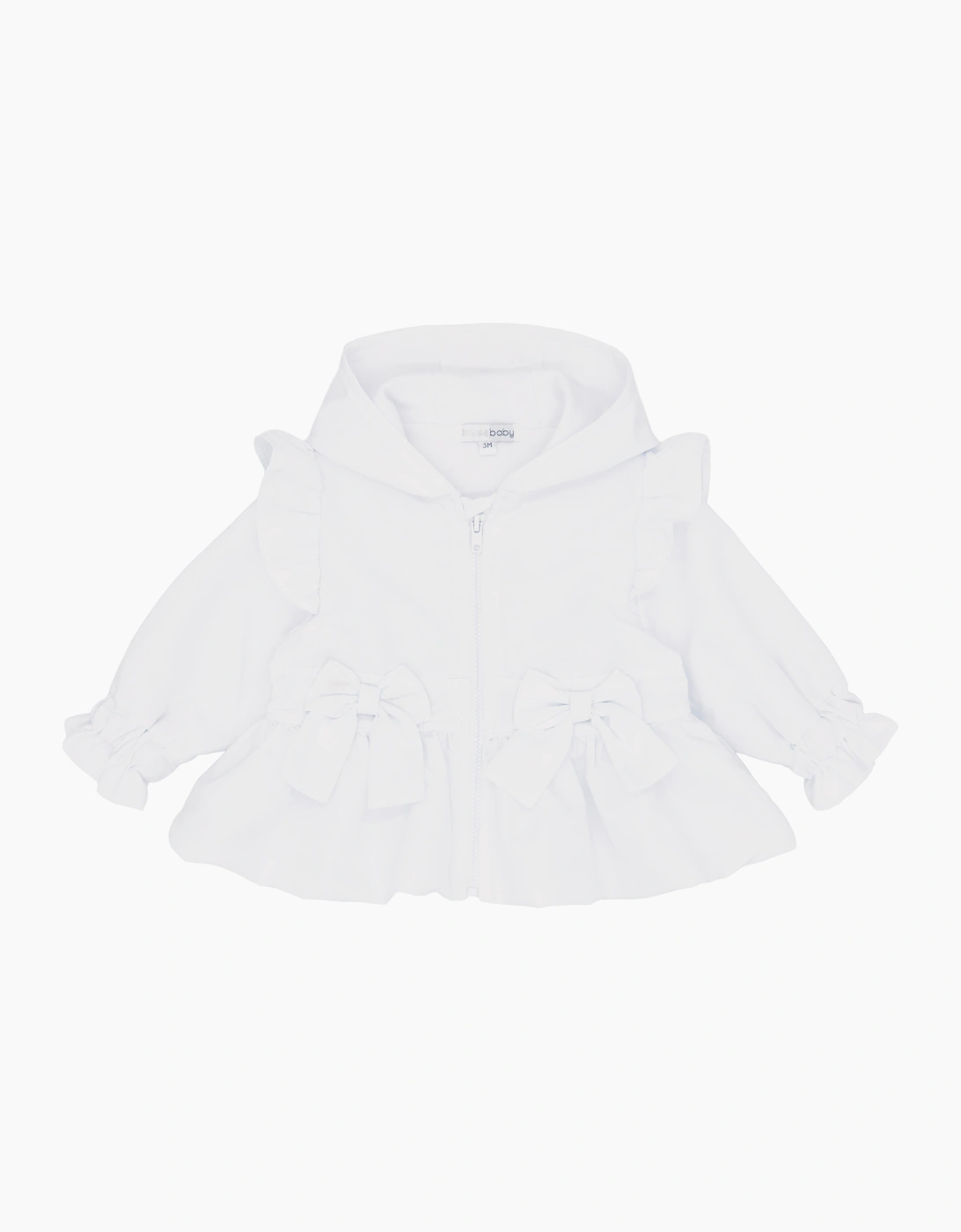 Girls White Soft Cotton Summer Jacket, 3 of 2