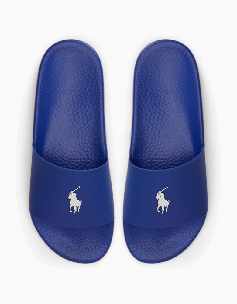 POLO SLIDE Mens Sliders Royal/Deckwash White