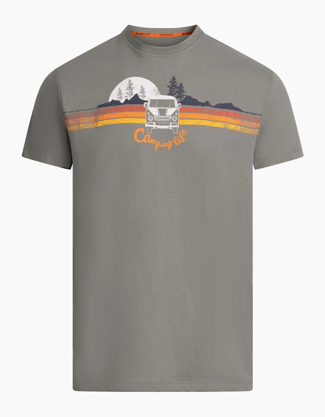 Trespass Men's Grey Cromer Ii Printed Casual T-Shirt - Size: 42