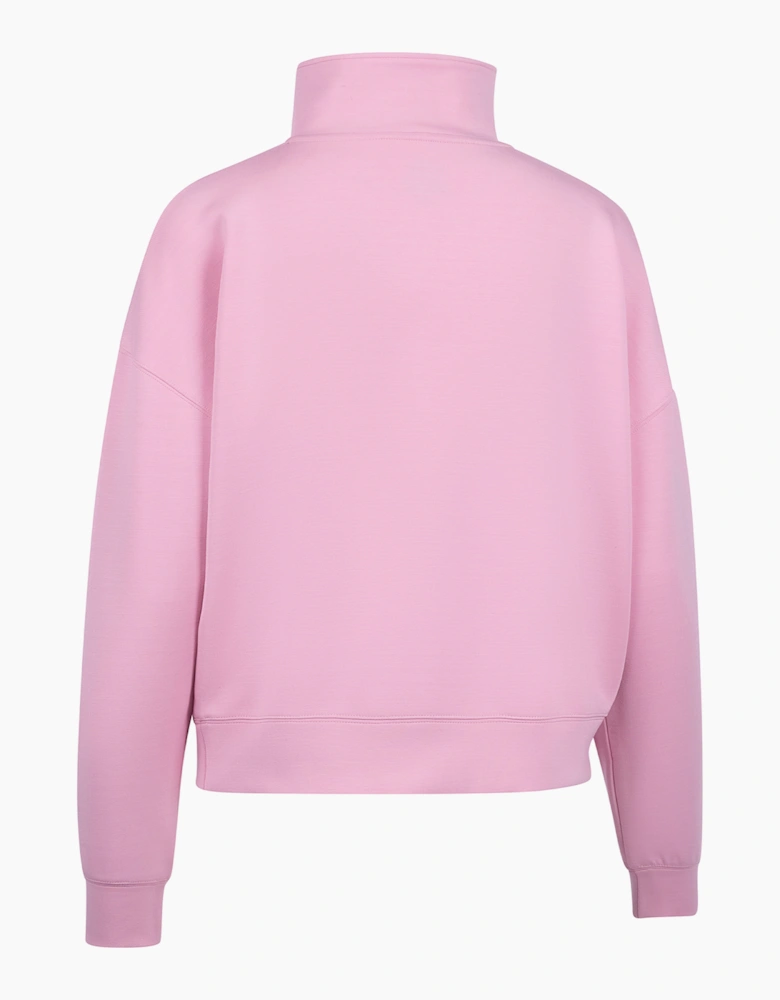 Womens/Ladies Jean Half Zip Sweatshirt