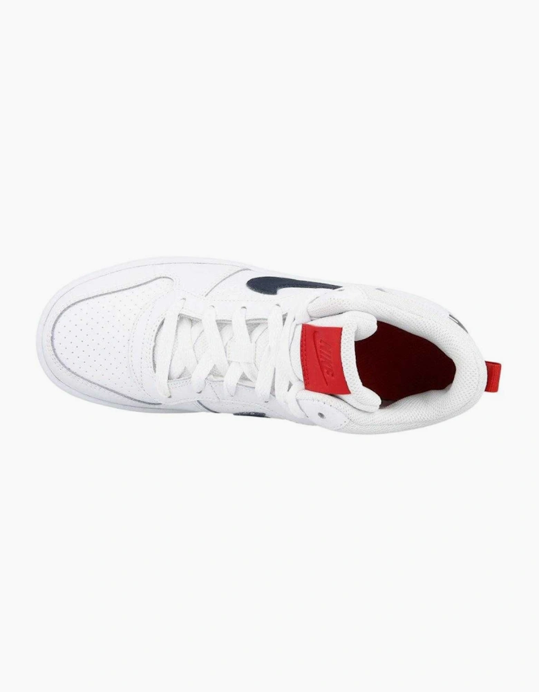 Childrens/Kids Court Borough Leather Mid Cut Trainers