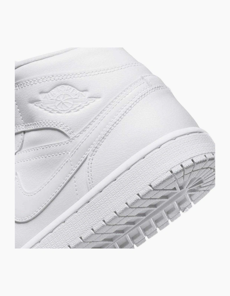 Womens/Ladies Air Jordan 1 Leather Mid Cut Trainers