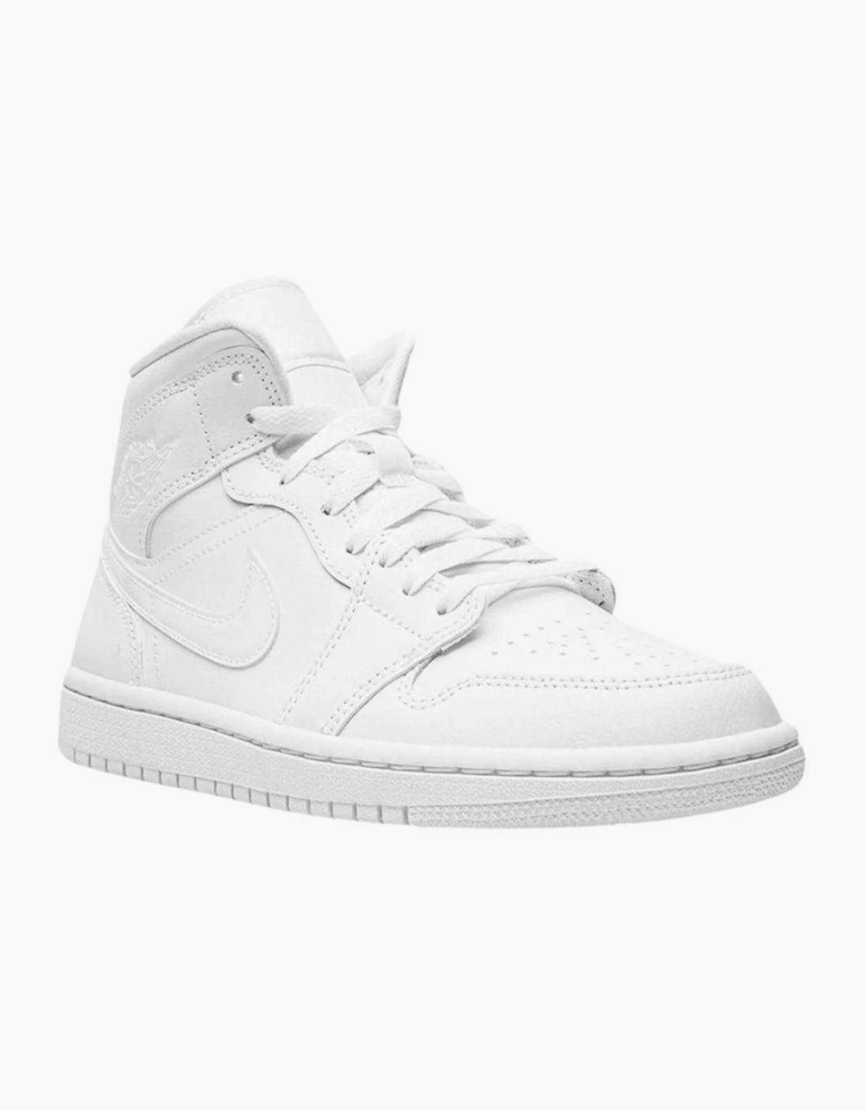 Womens/Ladies Air Jordan 1 Leather Mid Cut Trainers
