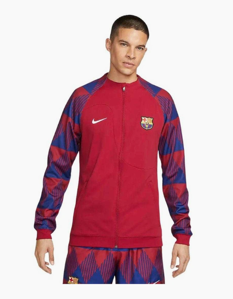 Mens Academy Pro FC Barcelona Knitted Full Zip Football Jacket