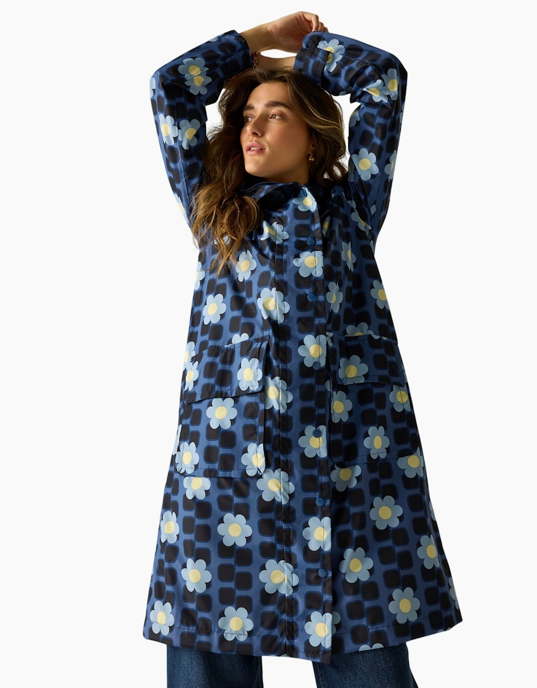 Womens/Ladies Orla Kiely Floral Long Length Waterproof Jacket