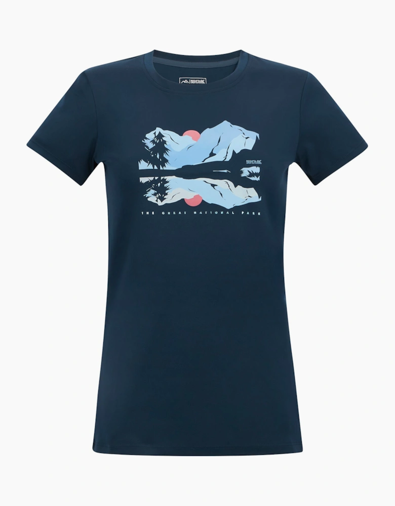 Womens/Ladies Mountain Scene T-Shirt