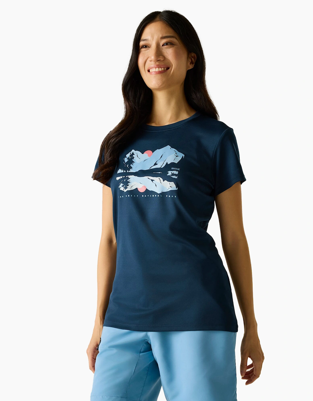 Womens/Ladies Mountain Scene T-Shirt