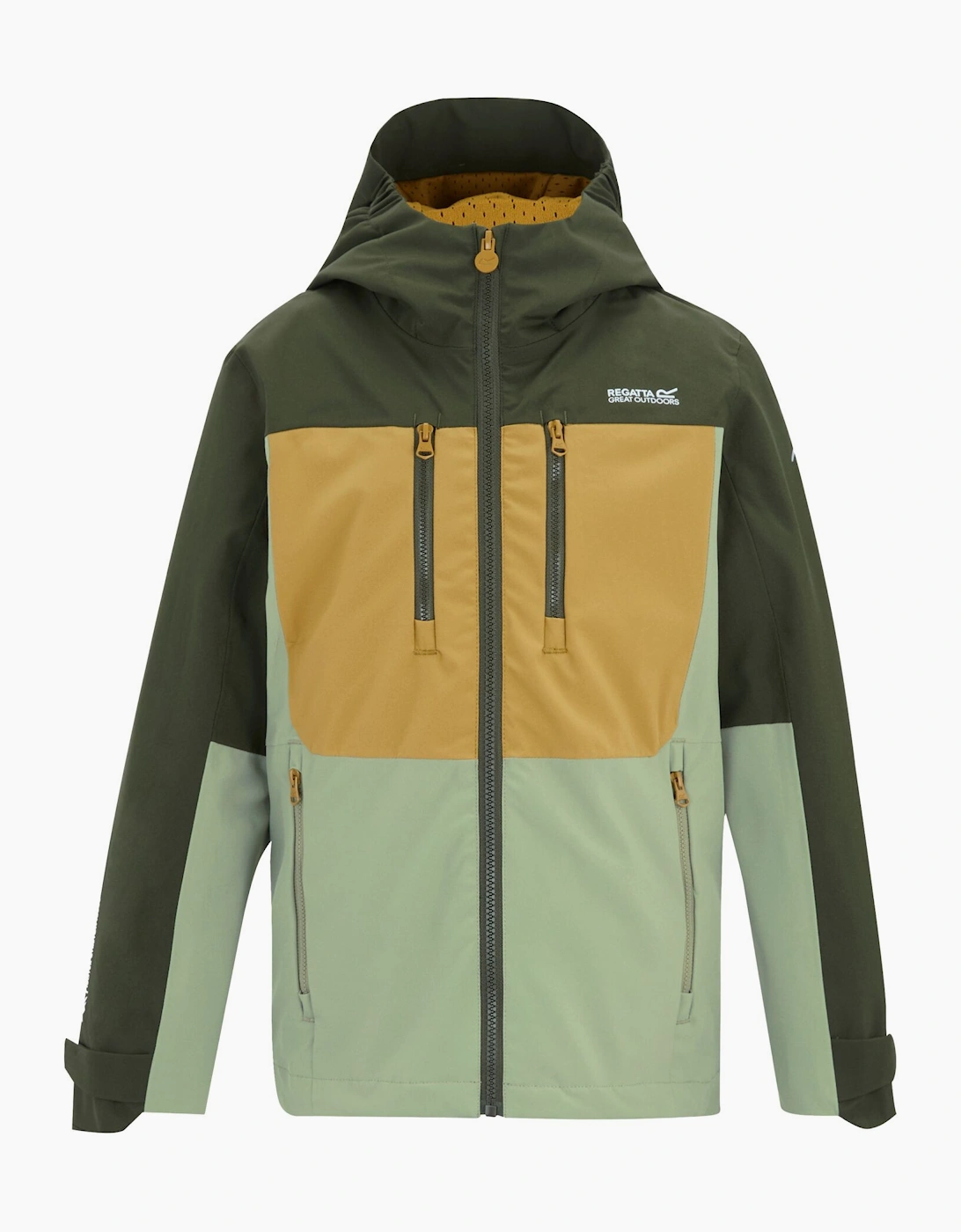 Regatta Boys Tan 'S Childrens/ Highton Monochrome Waterproof Jacket - Size: 14 Years Kids