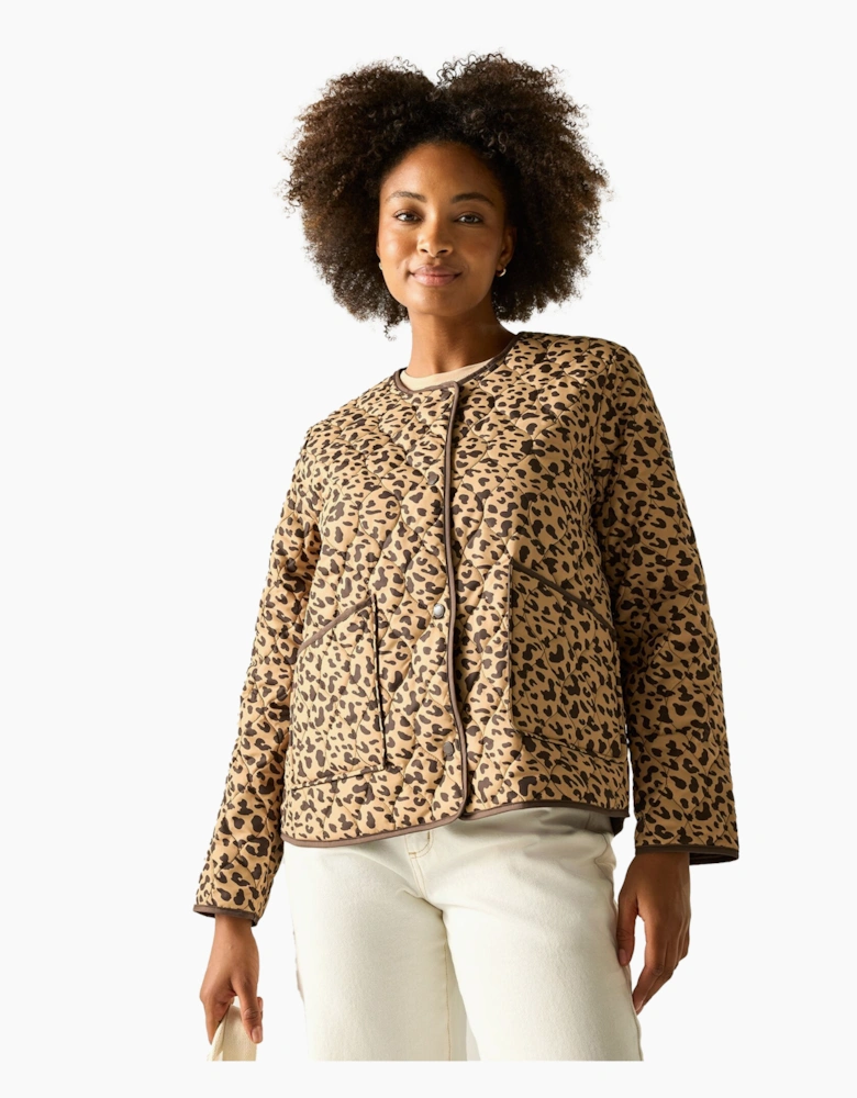 Womens/Ladies Mira Abstract Leopard Print Jacket