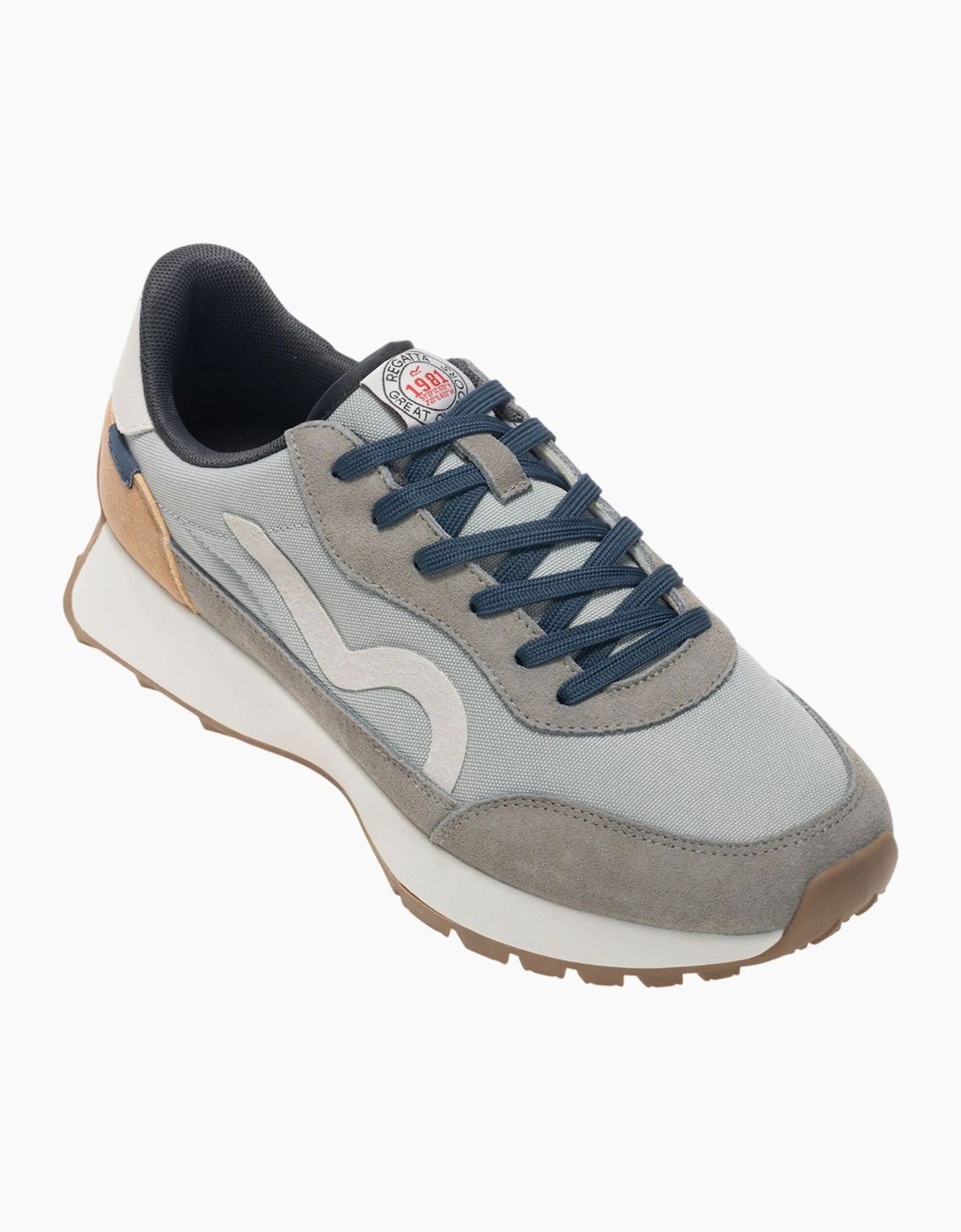 Mens Marine Heritage II Suede Trainers, 6 of 5