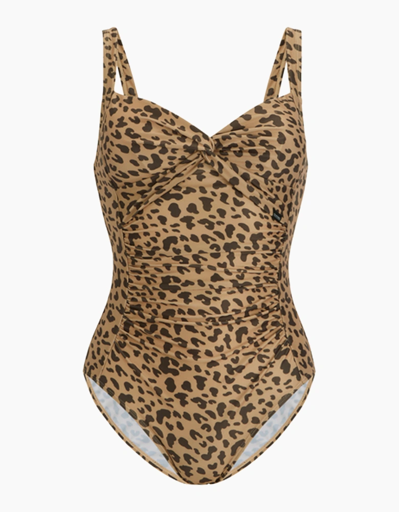 Womens/Ladies Sakari Leopard Tummy Control One Piece Swimsuit