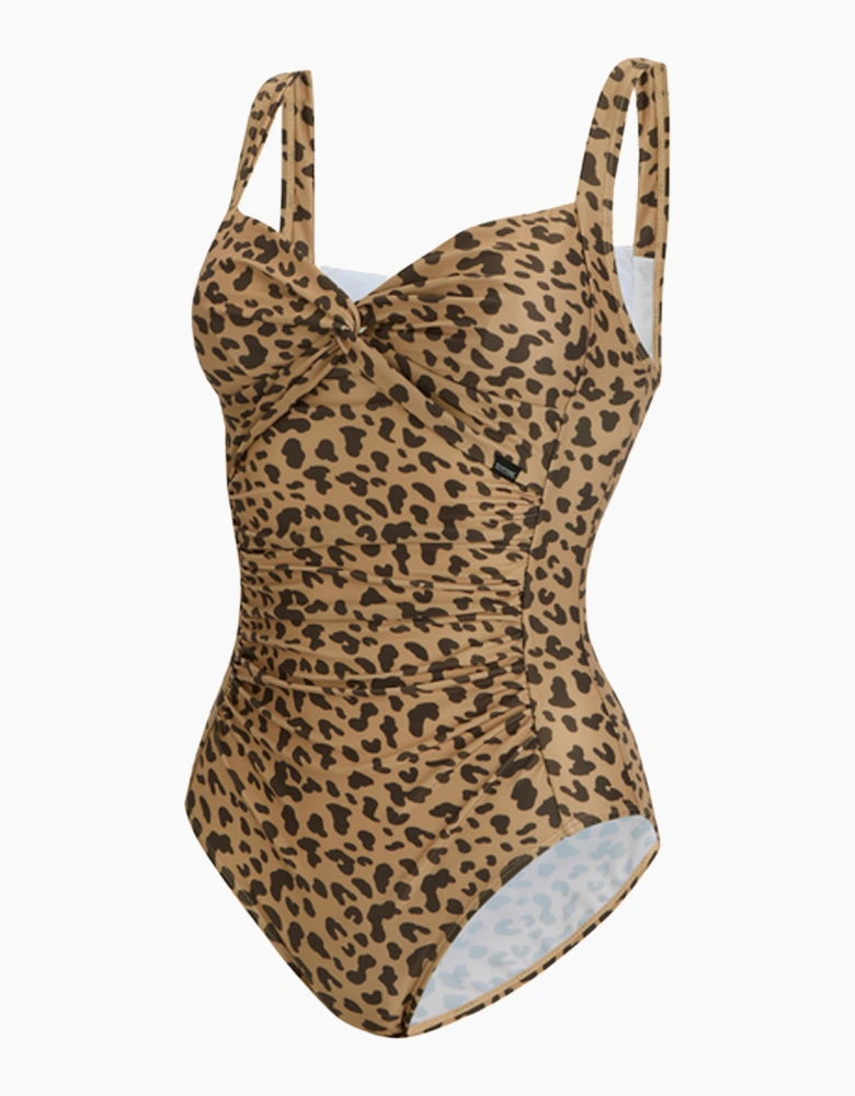 Womens/Ladies Sakari Leopard Tummy Control One Piece Swimsuit