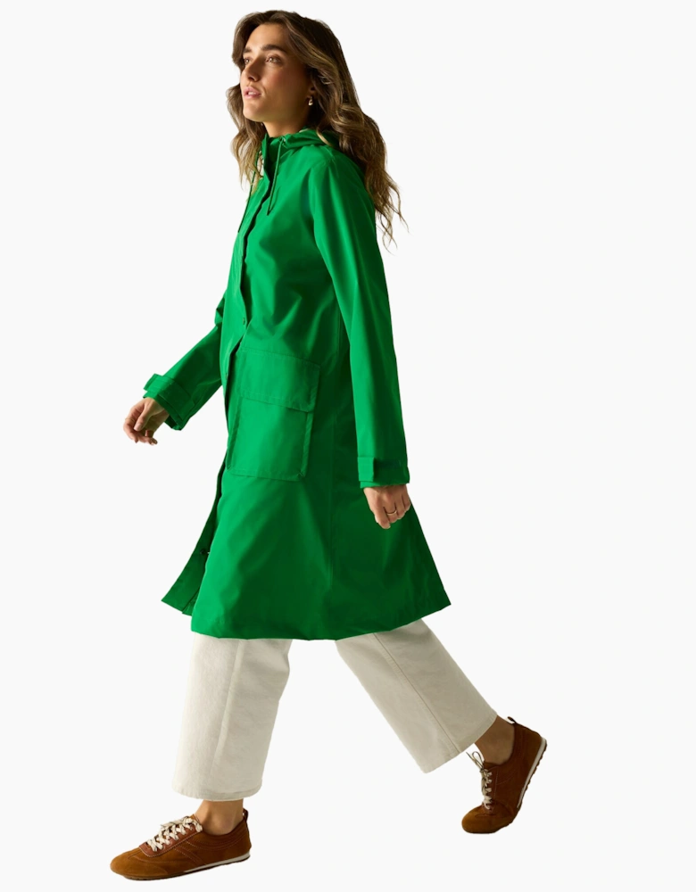 Womens/Ladies Orla Kiely Giant Square Flower Long Length Waterproof Jacket