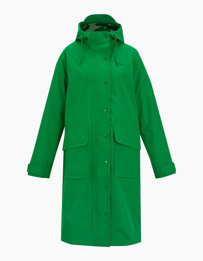 Womens/Ladies Orla Kiely Giant Square Flower Long Length Waterproof Jacket