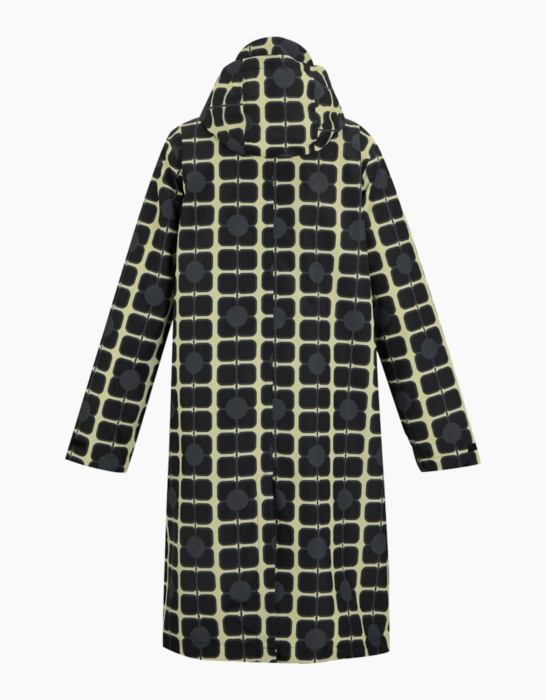 Womens/Ladies Orla Kiely Poppy Long Length Waterproof Jacket