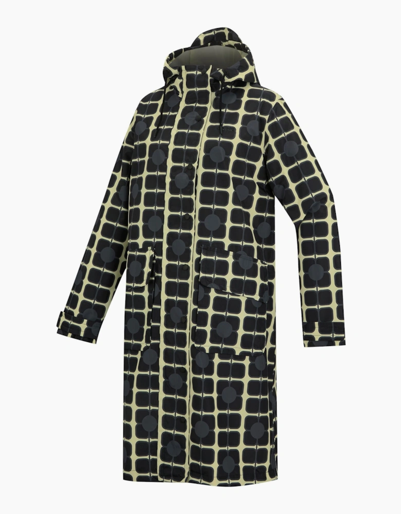 Womens/Ladies Orla Kiely Poppy Long Length Waterproof Jacket